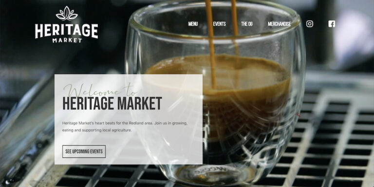 market and restaurant website